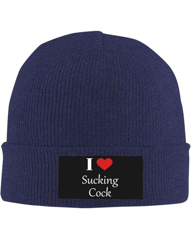 Funny-I-Love-Sucking-Cock-Sex-Gift Slouchy Beanie for Men Winter Hats Men Cool Beanies Mens Knit Skully Stocking Hat Navy Blu...