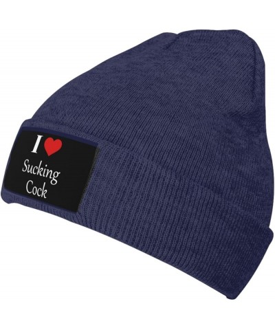 Funny-I-Love-Sucking-Cock-Sex-Gift Slouchy Beanie for Men Winter Hats Men Cool Beanies Mens Knit Skully Stocking Hat Navy Blu...