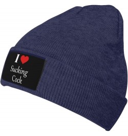 Funny-I-Love-Sucking-Cock-Sex-Gift Slouchy Beanie for Men Winter Hats Men Cool Beanies Mens Knit Skully Stocking Hat Navy Blu...