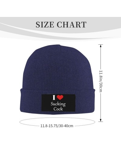 Funny-I-Love-Sucking-Cock-Sex-Gift Slouchy Beanie for Men Winter Hats Men Cool Beanies Mens Knit Skully Stocking Hat Navy Blu...