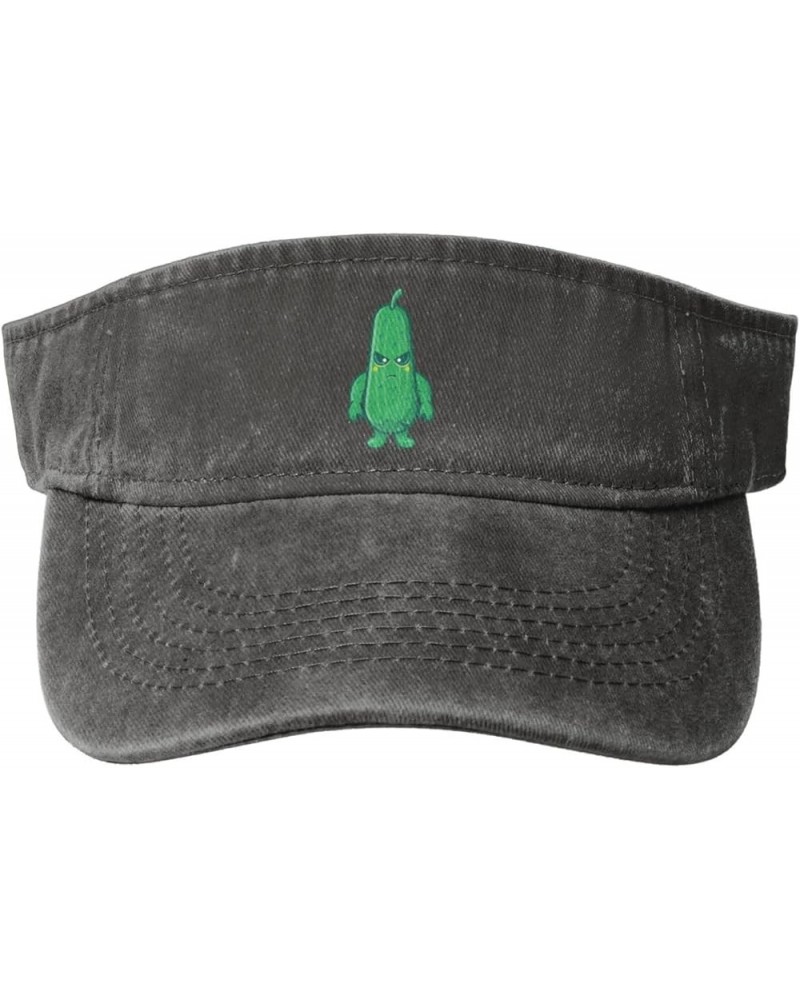 Angry Cucumber Sun Visor Hats for Women Men Sun Hat Cotton Golf Hat Vintage Baseball Cap Deep Heather $13.79 Visors