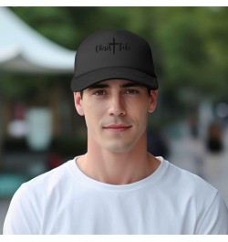 Christ Life, Cross, Christian, Jesus, Believe, God Trucker Hat Mesh Baseball Cap Men Ponytail Hat Women Dad Hat Black Black $...