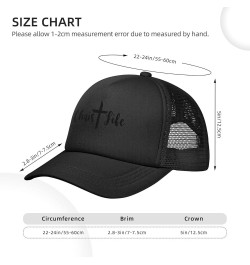 Christ Life, Cross, Christian, Jesus, Believe, God Trucker Hat Mesh Baseball Cap Men Ponytail Hat Women Dad Hat Black Black $...