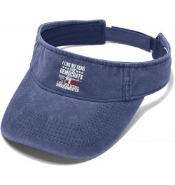 I Like My Guns Like Democrats Like Their Voters Undocumented Hat Visors for Women Sun Visor Retro Navy $10.77 Visors