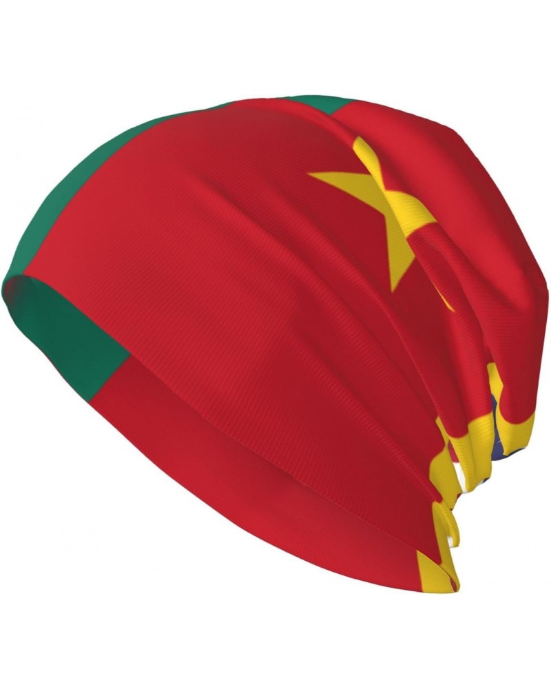 Us Cameroon America Flag Beanie Hat Men Women Stretch Slouchy Warm Skull Knit Beanies Cap for Winter Black $10.98 Skullies & ...