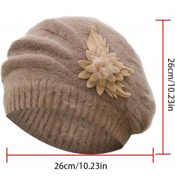 Men Winter Knit Hats Soft Warm Stretchy Cap Unisex Cuffed Plain Hat for Men Gifts Christmas Wine $8.06 Skullies & Beanies