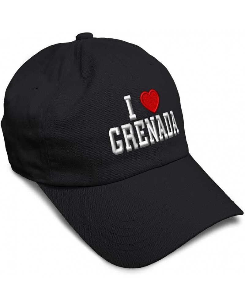 New Soft Baseball Cap I Love Grenada Dad Hats for Men & Women Buckle Closure Black $15.88 Baseball Caps