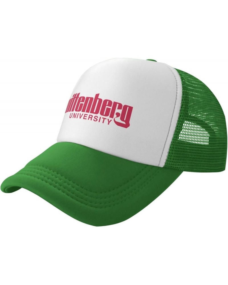 Wittenberg University Logo Trucker Hats for Both Men and Women - Mesh Baseball Snapback Hats Green $12.53 Baseball Caps