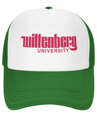 Wittenberg University Logo Trucker Hats for Both Men and Women - Mesh Baseball Snapback Hats Green $12.53 Baseball Caps