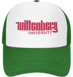 Wittenberg University Logo Trucker Hats for Both Men and Women - Mesh Baseball Snapback Hats Green $12.53 Baseball Caps