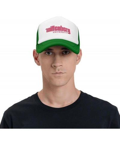 Wittenberg University Logo Trucker Hats for Both Men and Women - Mesh Baseball Snapback Hats Green $12.53 Baseball Caps