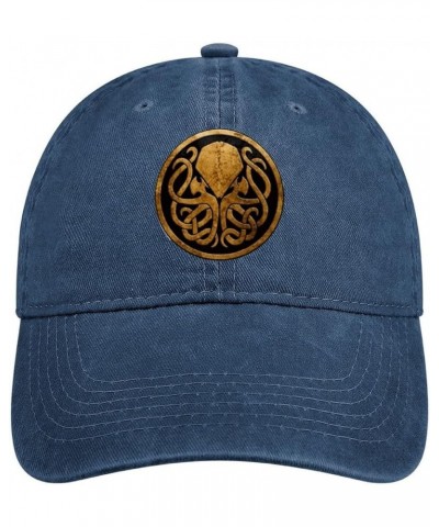 Cthulhu Denim Baseball Cap Adjustable Vintage Casquette for Men Women Navy-style $13.33 Baseball Caps