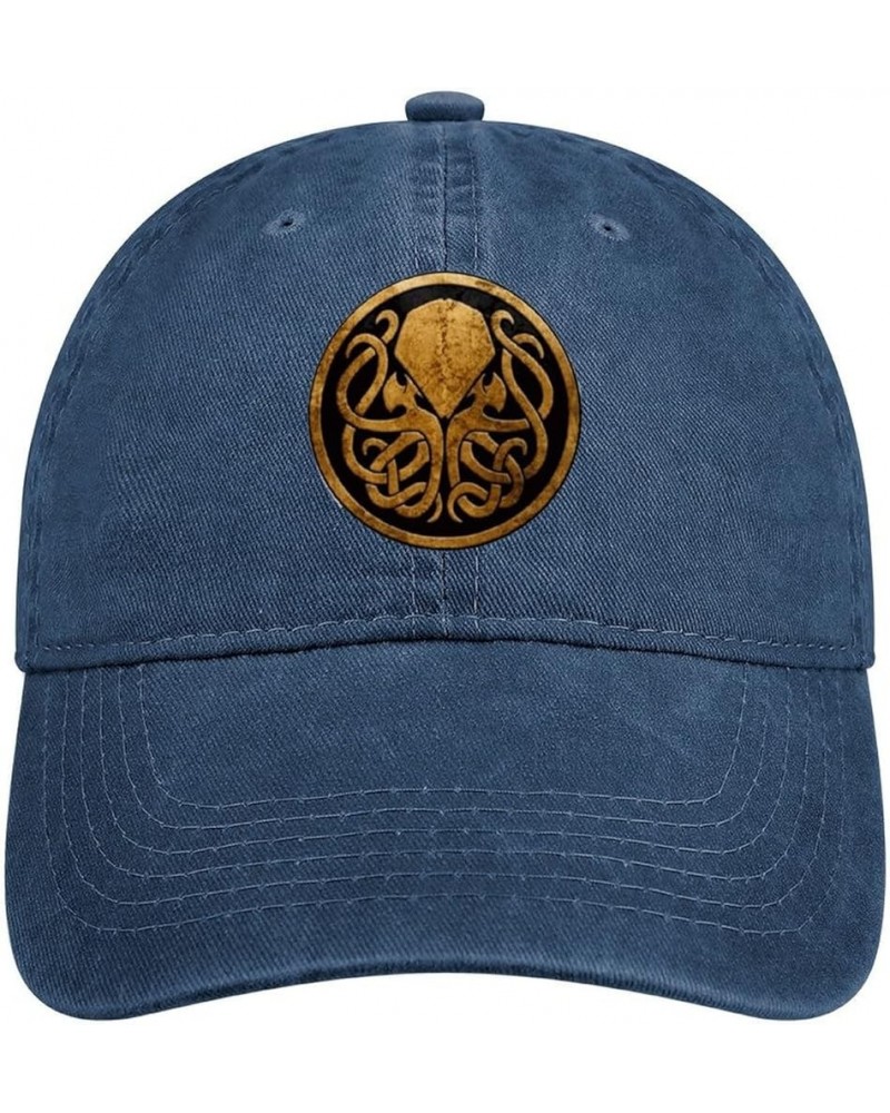 Cthulhu Denim Baseball Cap Adjustable Vintage Casquette for Men Women Navy-style $13.33 Baseball Caps