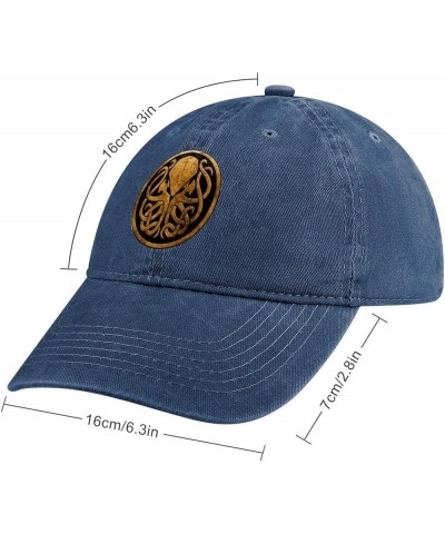 Cthulhu Denim Baseball Cap Adjustable Vintage Casquette for Men Women Navy-style $13.33 Baseball Caps