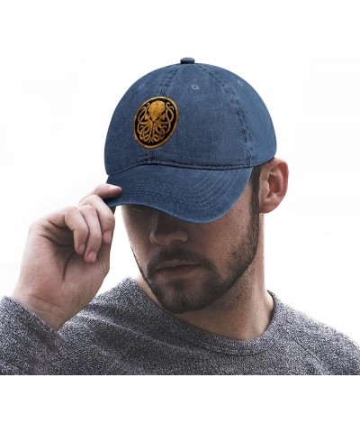 Cthulhu Denim Baseball Cap Adjustable Vintage Casquette for Men Women Navy-style $13.33 Baseball Caps