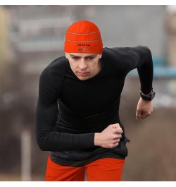 Custom Reflective Beanie Orlov Trotter High Visibility Running Gear Skull Cap for Men & Women 1 Size Neon Orange Personalized...