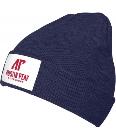 Austin Peay State University Stretch Knit Hat for Men Women Winter Warm Cap Navy Blue $6.94 Skullies & Beanies