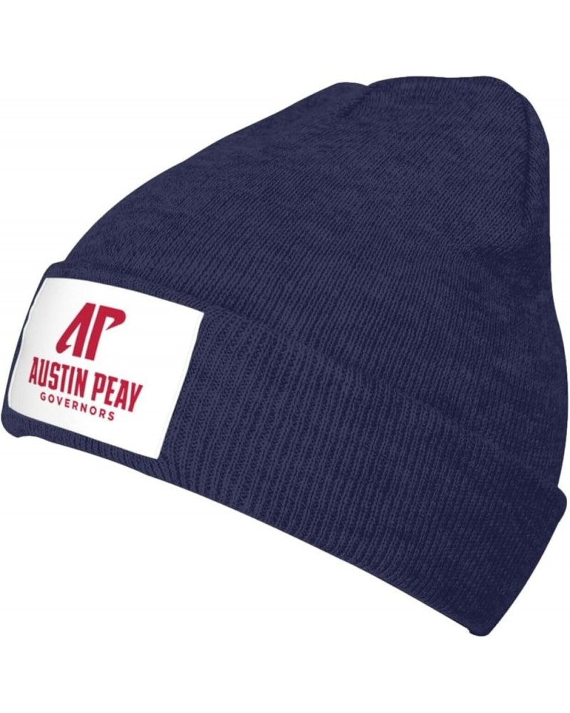 Austin Peay State University Stretch Knit Hat for Men Women Winter Warm Cap Navy Blue $6.94 Skullies & Beanies