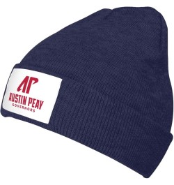 Austin Peay State University Stretch Knit Hat for Men Women Winter Warm Cap Navy Blue $6.94 Skullies & Beanies