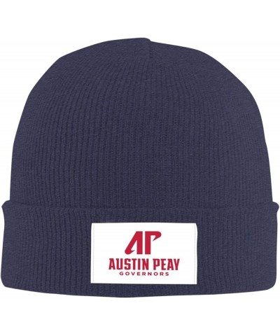 Austin Peay State University Stretch Knit Hat for Men Women Winter Warm Cap Navy Blue $6.94 Skullies & Beanies