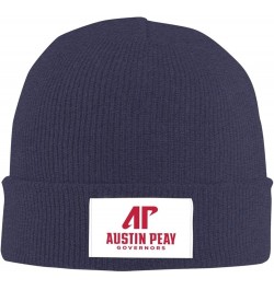 Austin Peay State University Stretch Knit Hat for Men Women Winter Warm Cap Navy Blue $6.94 Skullies & Beanies