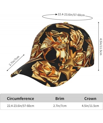 Grand Teton National Park Fashion Curved Eaves Baseball Hat Sun Hat Suitable for Outdoor Sports Travel Beach Sun Hat Gold Ros...