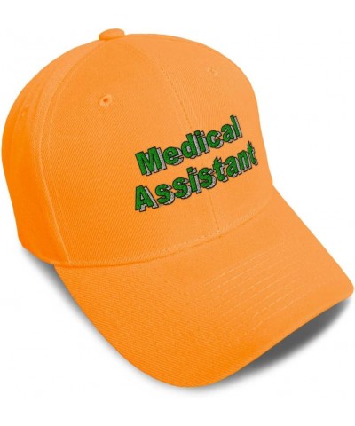 Custom Baseball Cap Medical Assistant Practitioner Acrylic Nurse Dad Hats for Men and Women Orange Design Only $11.07 Basebal...