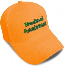 Custom Baseball Cap Medical Assistant Practitioner Acrylic Nurse Dad Hats for Men and Women Orange Design Only $11.07 Basebal...