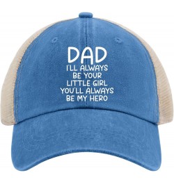 Dad,I'll Always Be Your Little Girl.You Will Always Be My Hero Hat Trucker Hat Women Trendy Mesh Baseball Cap for Summer Lake...