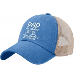 Dad,I'll Always Be Your Little Girl.You Will Always Be My Hero Hat Trucker Hat Women Trendy Mesh Baseball Cap for Summer Lake...