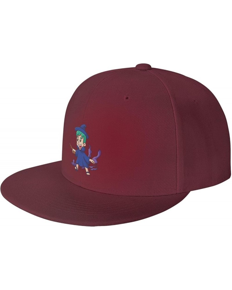 Halloween Cute Boy Baseball Cap for Men Women Snapback Hat Trucker Flat Bill Caps Sun Hat Dark Red $11.48 Baseball Caps