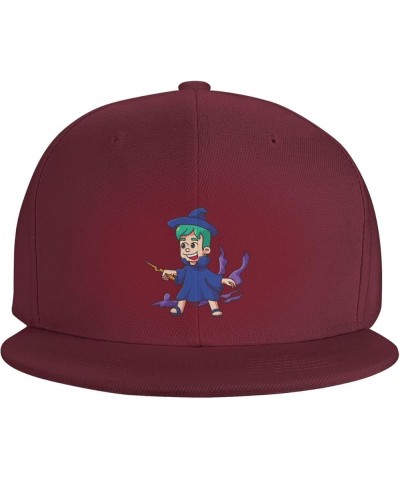 Halloween Cute Boy Baseball Cap for Men Women Snapback Hat Trucker Flat Bill Caps Sun Hat Dark Red $11.48 Baseball Caps