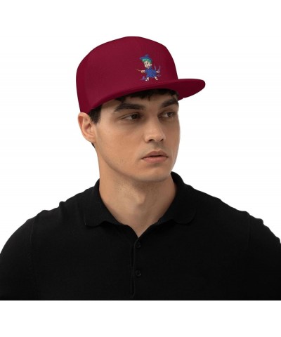 Halloween Cute Boy Baseball Cap for Men Women Snapback Hat Trucker Flat Bill Caps Sun Hat Dark Red $11.48 Baseball Caps