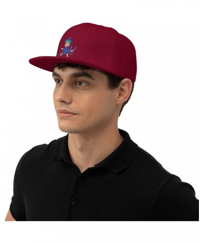 Halloween Cute Boy Baseball Cap for Men Women Snapback Hat Trucker Flat Bill Caps Sun Hat Dark Red $11.48 Baseball Caps