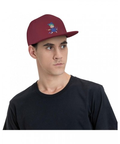 Halloween Cute Boy Baseball Cap for Men Women Snapback Hat Trucker Flat Bill Caps Sun Hat Dark Red $11.48 Baseball Caps