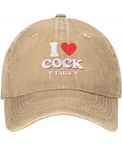 I Heart Love Cocktails Hat Funny Gag Gift for Women Men I Heart Love Cocktails Cap Funny Saying Hat Black Brown $12.89 Baseba...