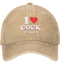 I Heart Love Cocktails Hat Funny Gag Gift for Women Men I Heart Love Cocktails Cap Funny Saying Hat Black Brown $12.89 Baseba...