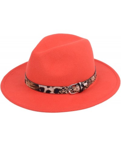 Black Fedora Hat for Men Solid Color Wool Felt Jazz Hats Wide Brim Female Simple Caps Unisex Leopard Grain Belt 2 $18.75 Fedoras