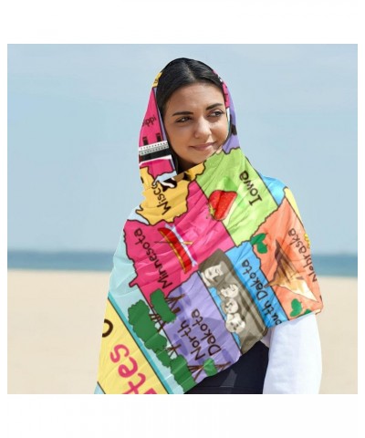 Women's Silk Scarf Infinity Lightweight Scarves Shawl Wraps Fashion Sunscreen Shawls for Spring Summer Fall Winter, Cartoon U...