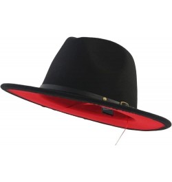 Fedora Hat Women's Patch Men's Panama Fedora Party Wedding Jazz Hat Yellow and Red $18.69 Fedoras