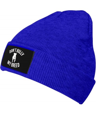 Winter Knit Hat Cap for Men Women, Don't Bully My Breed Unisex Beanie Hat Cuffed Skull Cap Warm Ski Hats Black Blue $6.75 Sku...