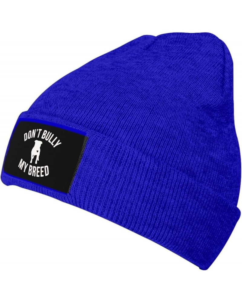 Winter Knit Hat Cap for Men Women, Don't Bully My Breed Unisex Beanie Hat Cuffed Skull Cap Warm Ski Hats Black Blue $6.75 Sku...