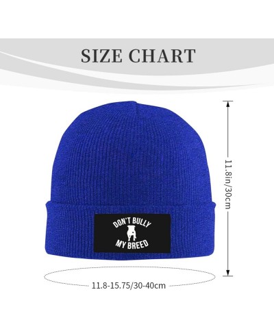 Winter Knit Hat Cap for Men Women, Don't Bully My Breed Unisex Beanie Hat Cuffed Skull Cap Warm Ski Hats Black Blue $6.75 Sku...