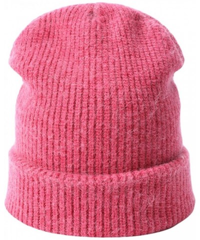 Slouchy Beanie Unisex Autumn Winter Hat Knit Hat Outdoor Casual Skull Beanies Female Skull Cap Warm Beanie Hat Pink F $14.03 ...