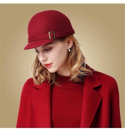 100% Wool Felt Fedora Hat for Equestrian Cap Flat Brim Floppy Winter Hats Knight Top Caps Black $49.76 Fedoras