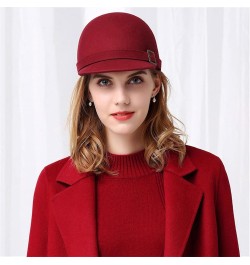 100% Wool Felt Fedora Hat for Equestrian Cap Flat Brim Floppy Winter Hats Knight Top Caps Black $49.76 Fedoras