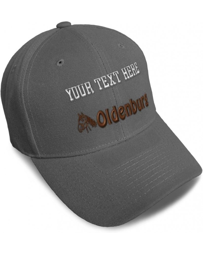 Baseball Cap Oldenburg Horses Pony Acrylic Equestrian Dad Hats for Men and Women Dark Grey Personalized Text Here $13.23 Base...