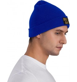 What Would Dave Do Knit Hat for Men Women Warm Winter Hats Beanie Fashion Cap Blue $12.09 Skullies & Beanies