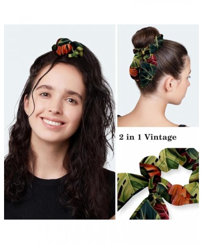 Scrub Hat Tropical Plants Adjustable Working Cap with Button Bow Hair Scrunchies for Women Color 5 $10.06 Skullies & Beanies