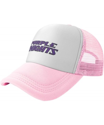 University of Bridgeport Logo Trucker Hats for Both Men and Women - Mesh Baseball Snapback Hats Pink $9.67 Baseball Caps